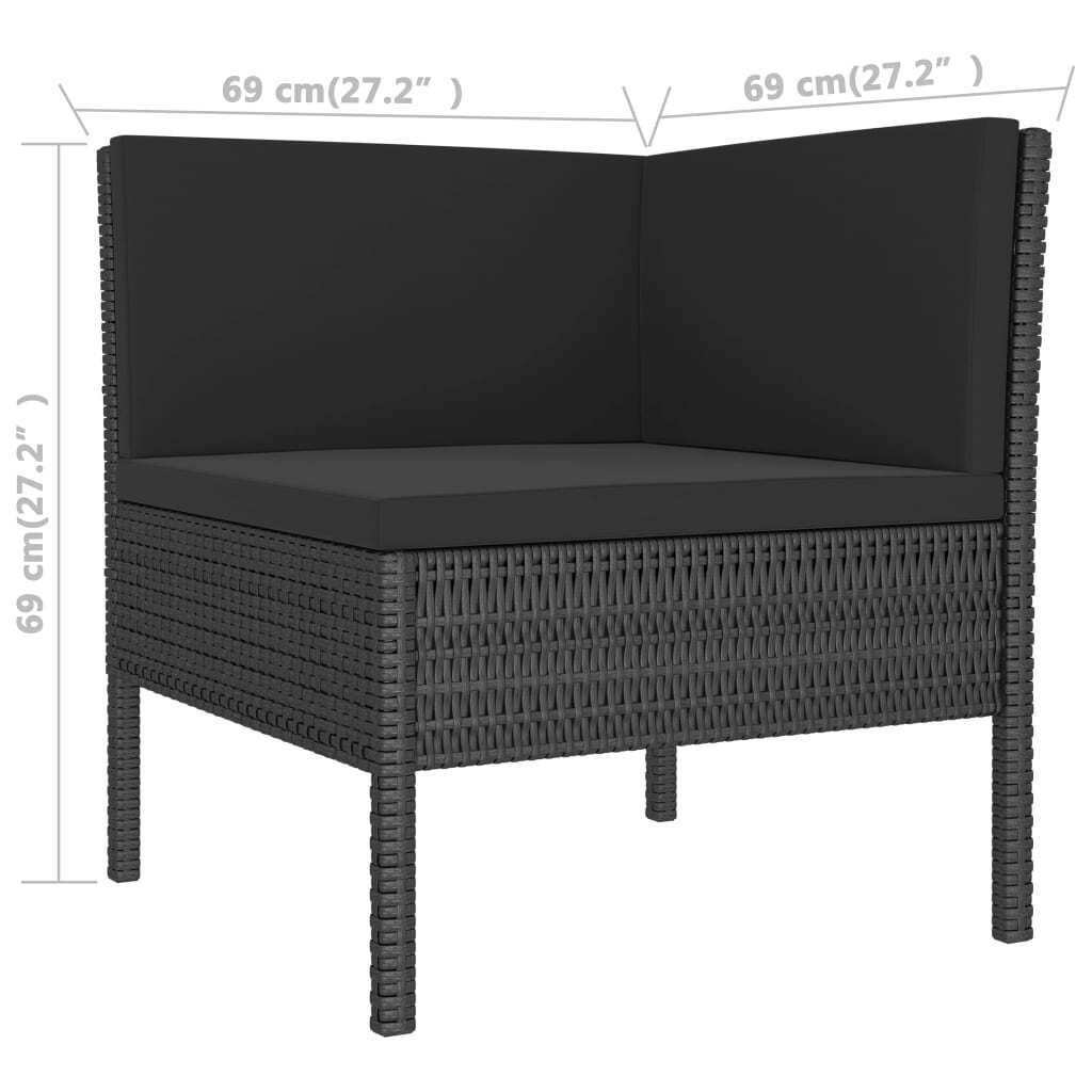 Garden Furniture Set Black