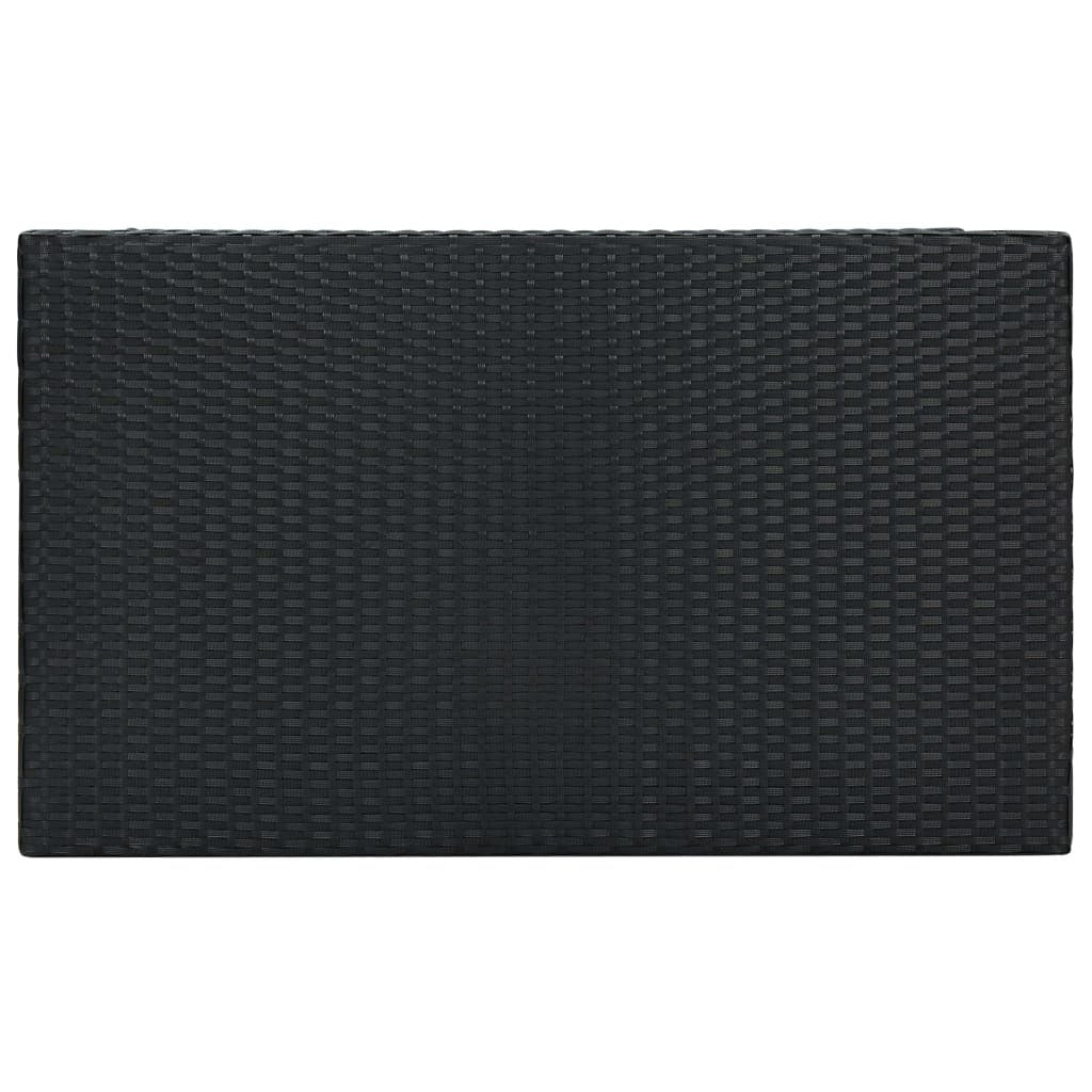 Garden Bar Set Black PE rattan, powder-coated steel Standard