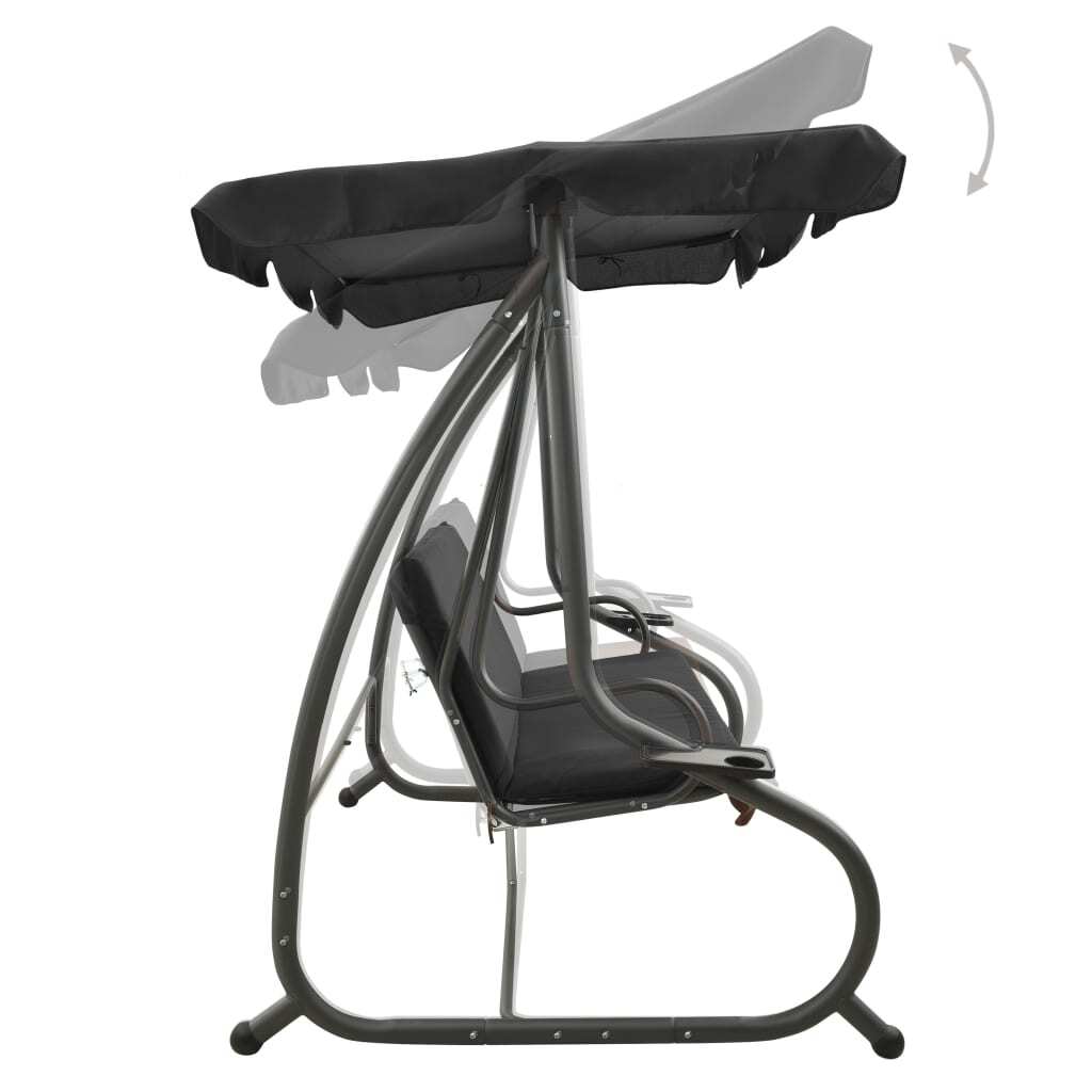 Swing Bench Anthracite PVC-coated fabric, powder-coated steel