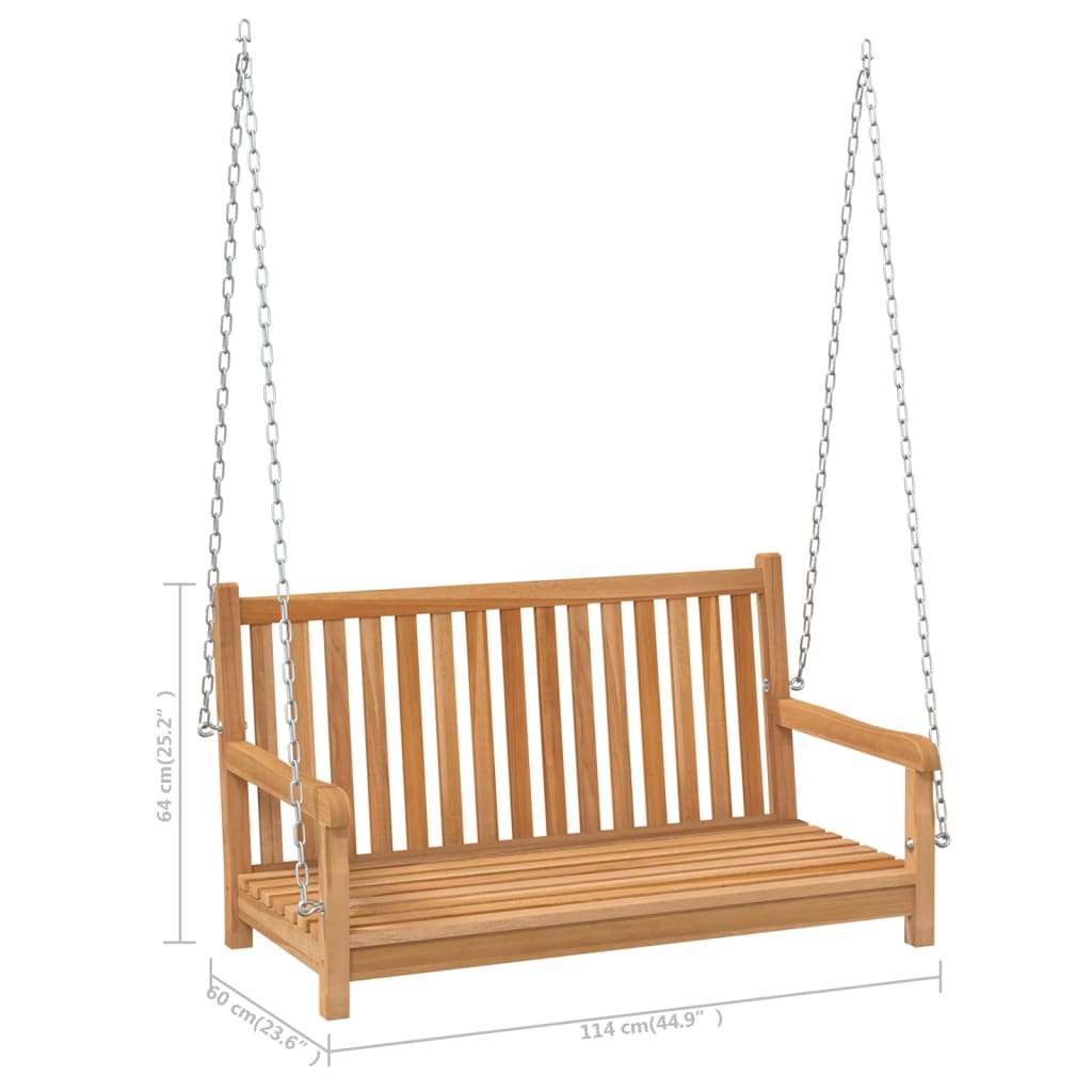 Swing Bench Natural Teak Solid Teak Wood Standard Durable
