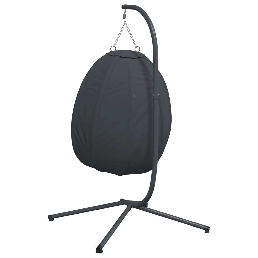 Hanging Egg Chair Anthracite Steel 45.3 x 26.0 x 76.0 in