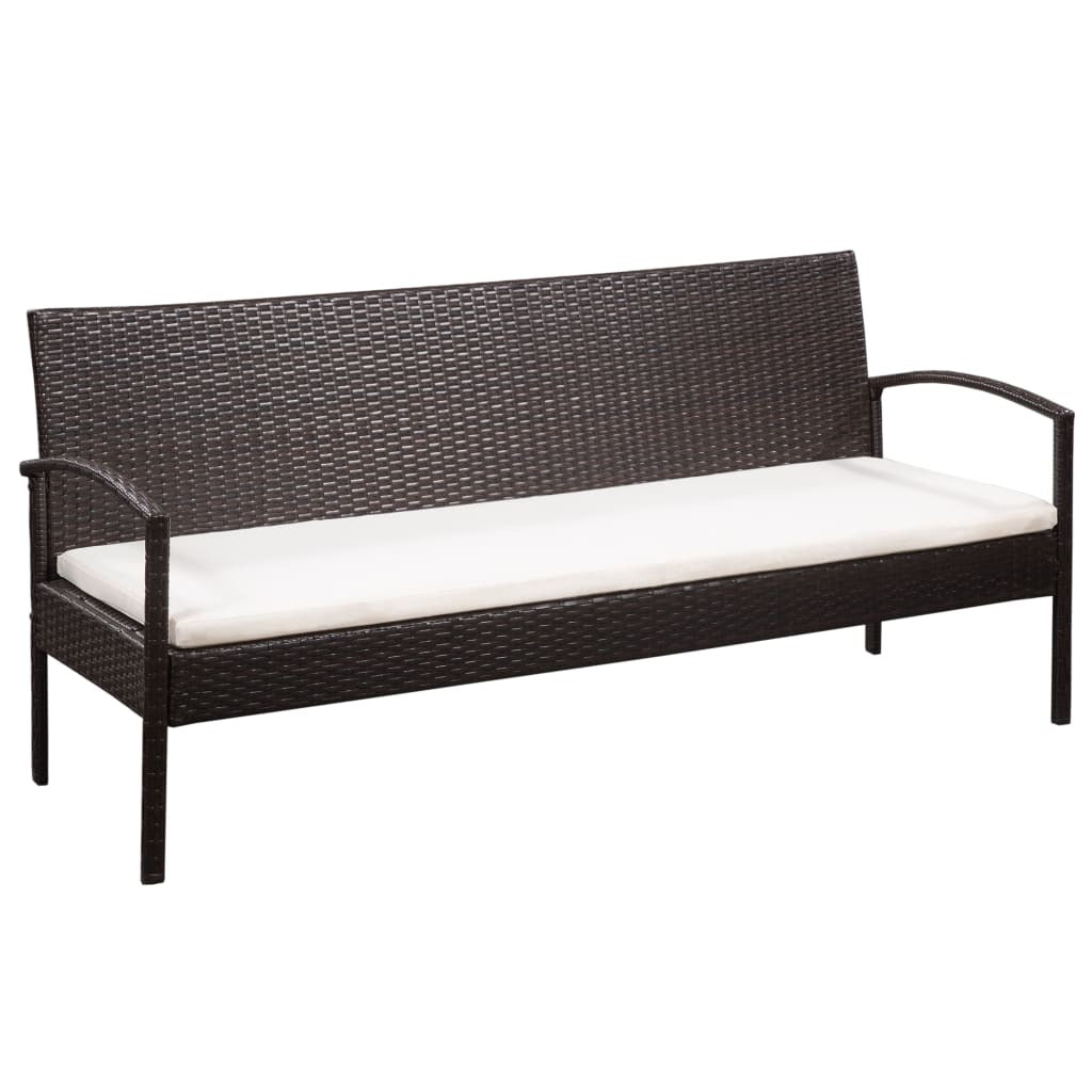 Rattan Sofa Set Brown