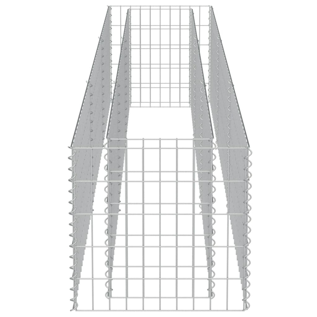 Gabion Raised Bed Silver Galvanized Steel Large Durable