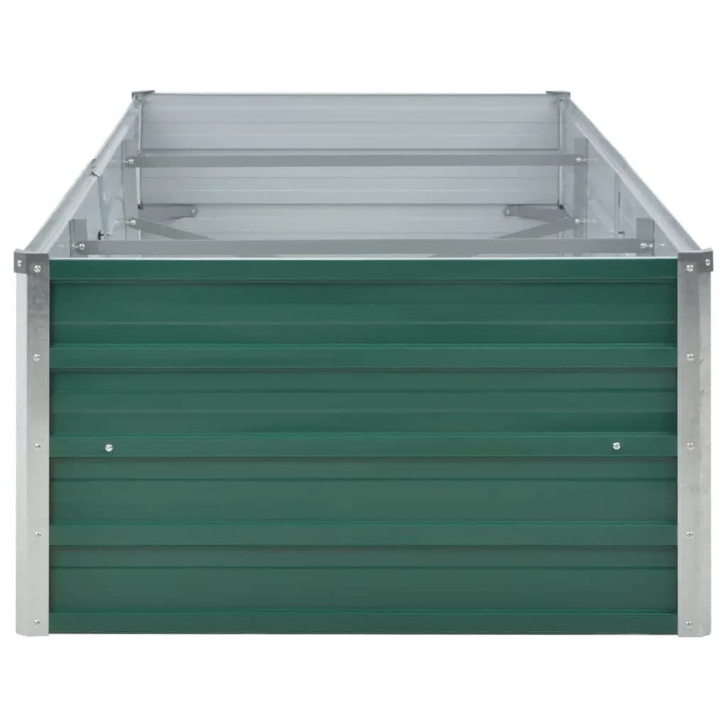 Raised Bed Green Galvanized Steel 94.5 x 31.5 x 17.7 in Planters