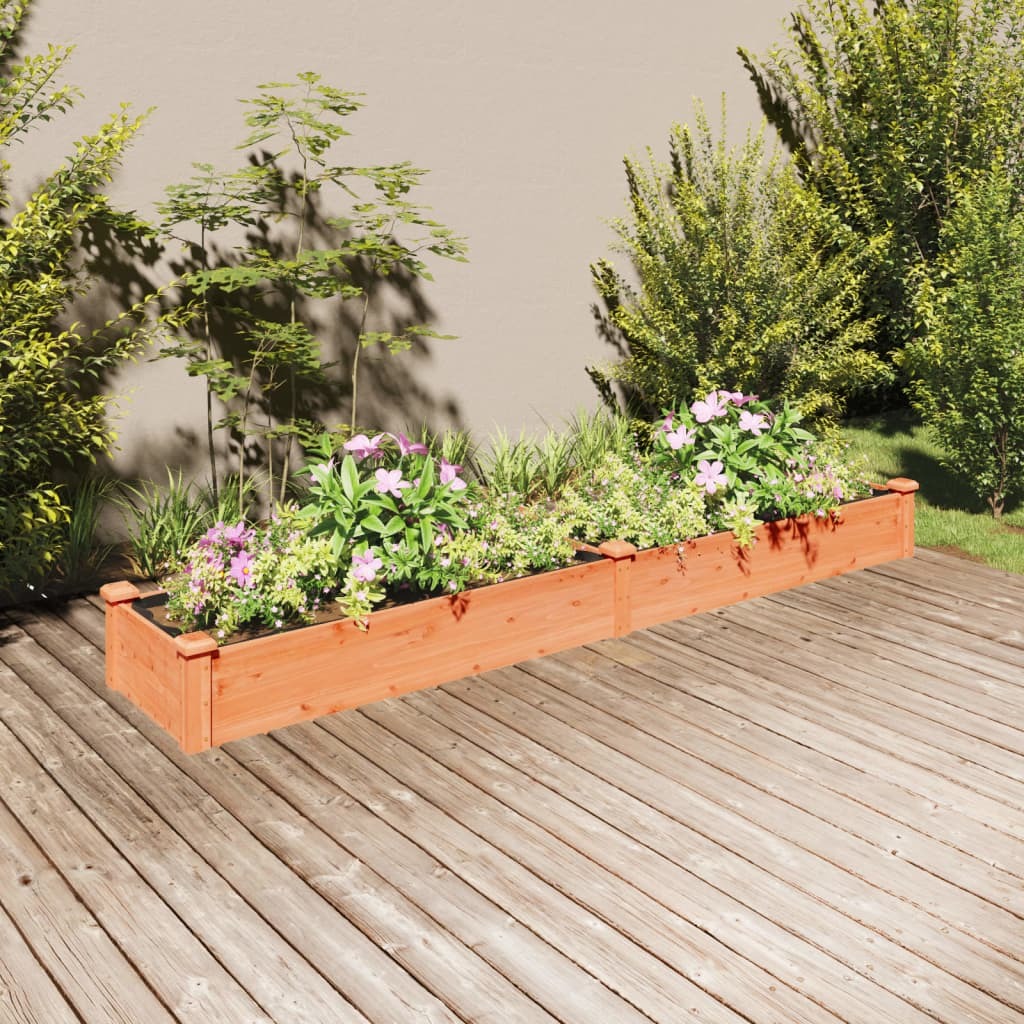 Garden Raised Bed Brown Solid fir wood Large Garden Raised Bed