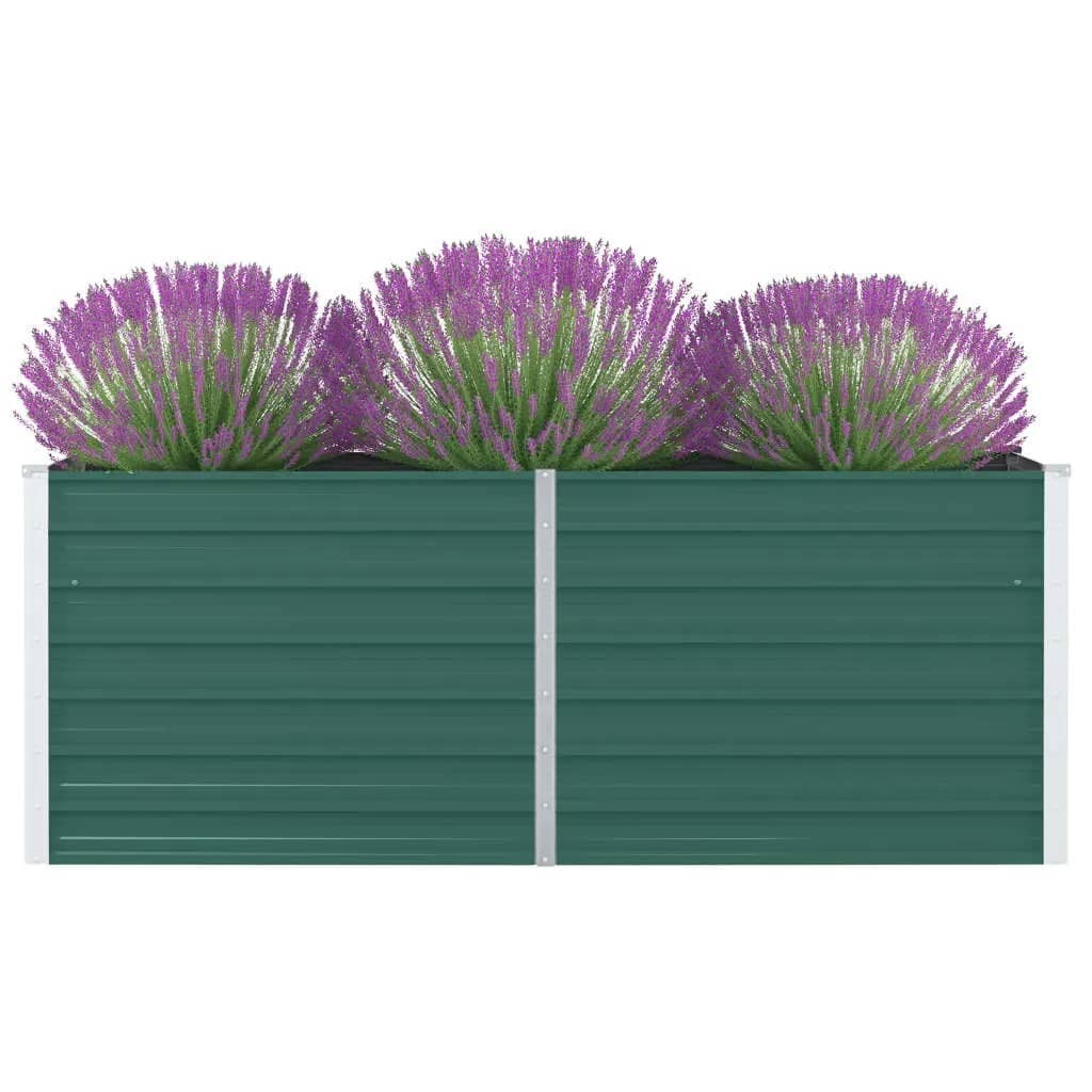 Raised Garden Bed Green Galvanized steel 63.0 x 31.5 x 17.7 in