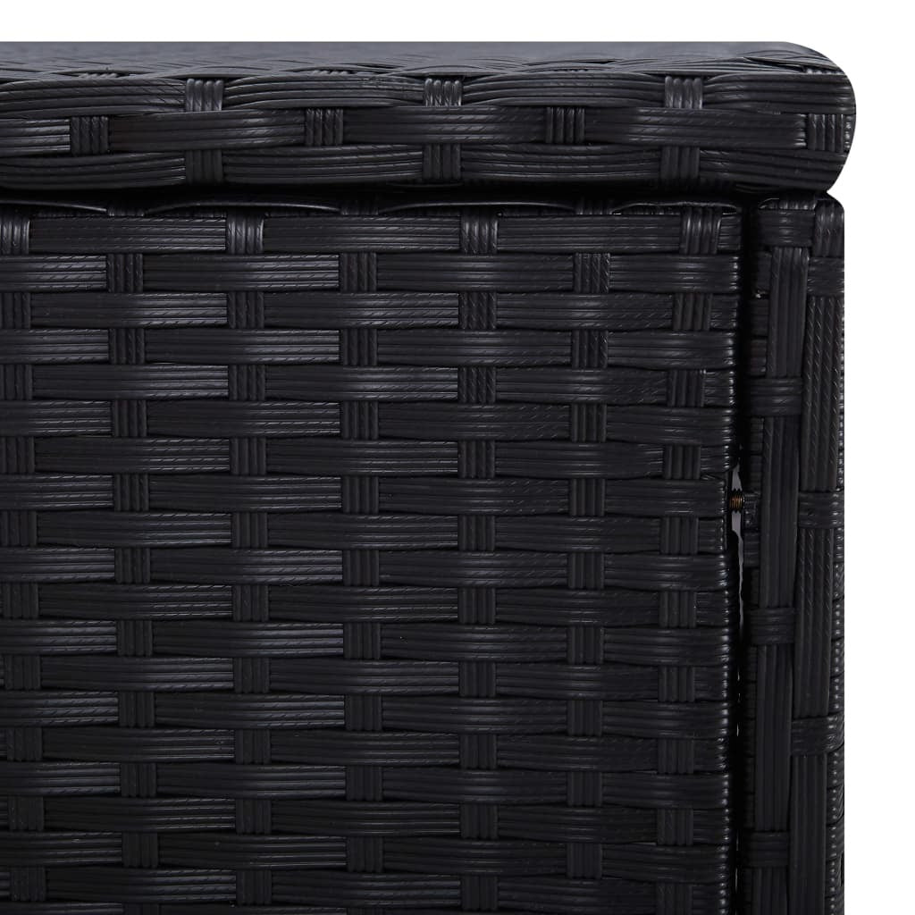 Patio Sun Lounger Black PE rattan 76.8 inches long sunlounger