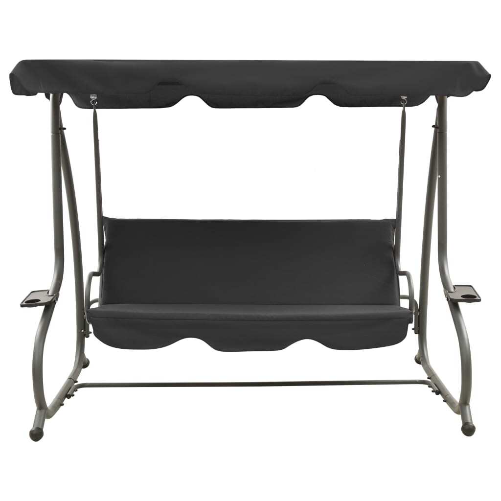 Swing Bench Anthracite PVC-coated fabric, powder-coated steel