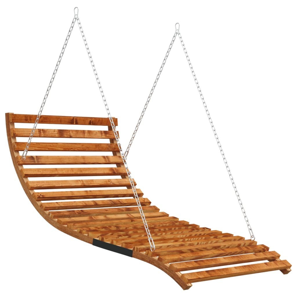 Swing Bed Teak Solid bent wood with teak finish
