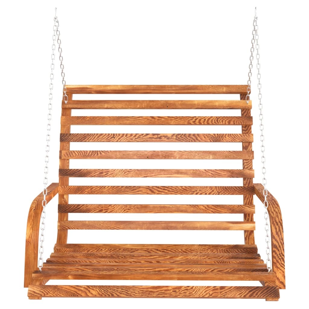 Swing Bench Dark Wood Solid Bent Wood 49.6x24.8x36.2 in Durable