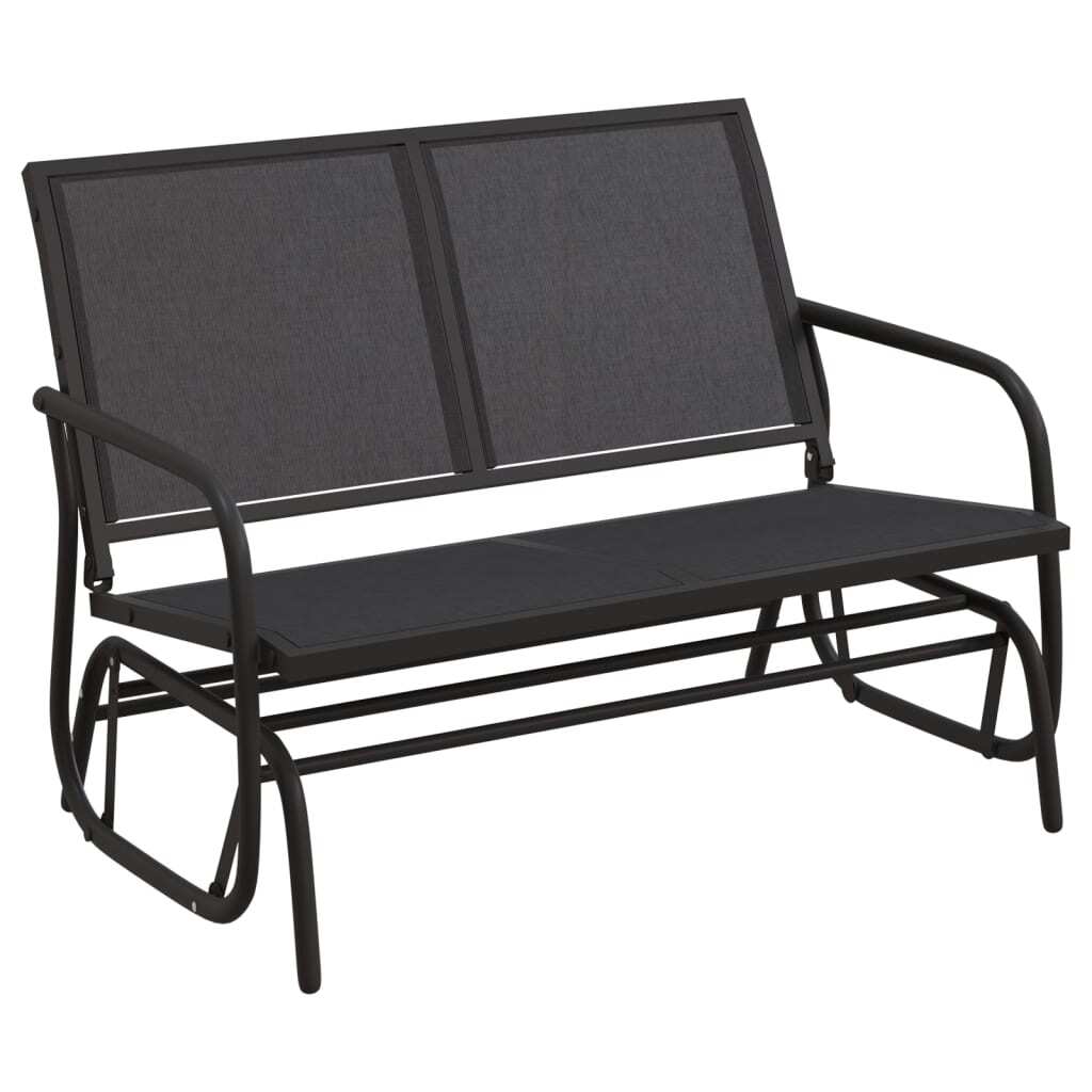 Garden Lounge Set Set of 3 Black Steel, Textilene Standard