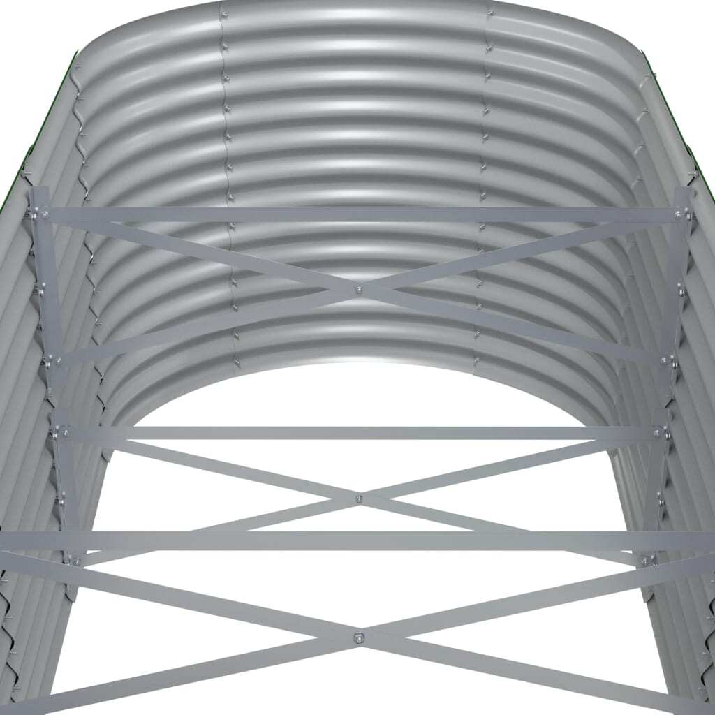 Garden Raised Bed Grey Powder-coated steel Large Tough