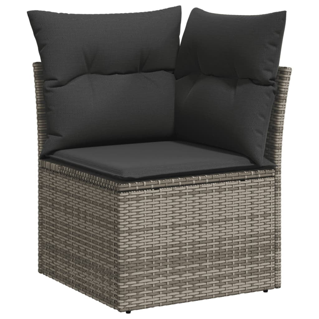 Garden Sofa Set Grey PE rattan Large Modular Garden Sofa Set