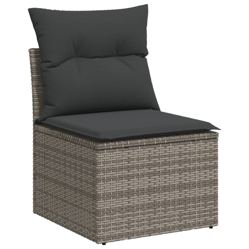 Garden Sofa Set Grey PE rattan Large Modular Garden Sofa Set