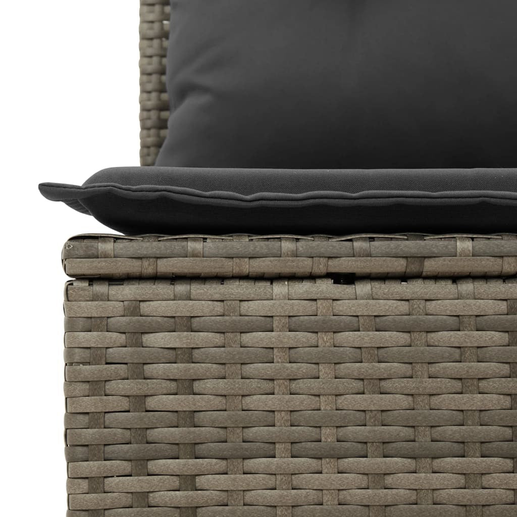 Garden Sofa Set Grey PE rattan Large Modular Garden Sofa Set