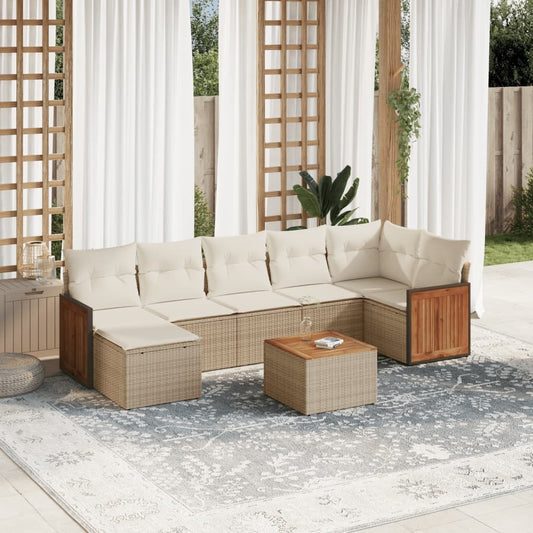 Garden Sofa Set Beige PE rattan Modular Garden Sofa Set