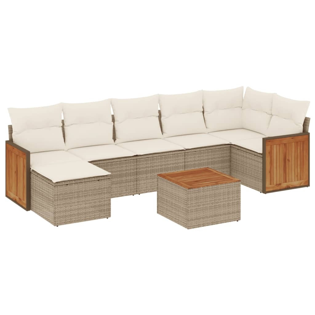 Garden Sofa Set Beige PE rattan Modular Garden Sofa Set
