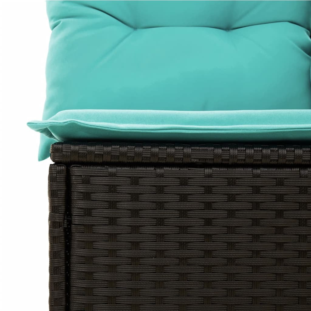 13 Piece Garden Sofa Set with Cushions Black Poly Rattan