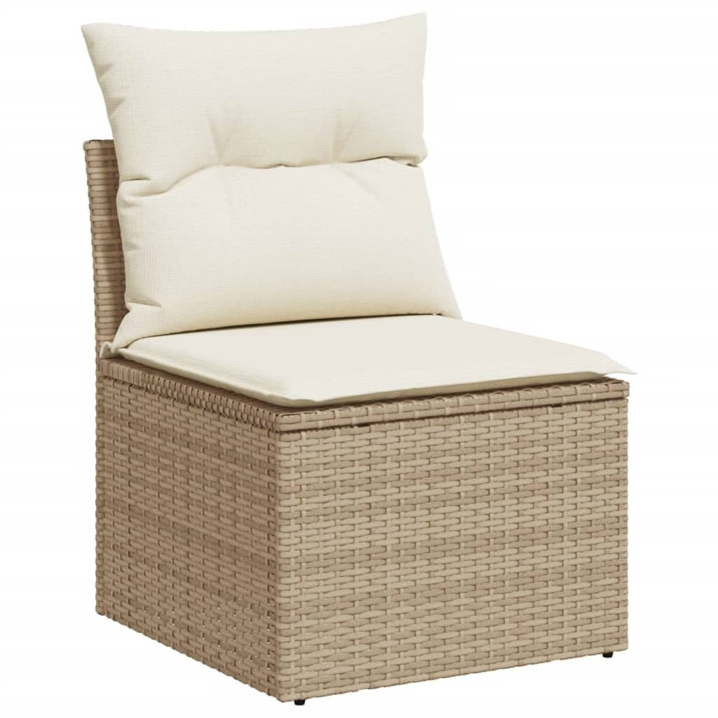 Garden Sofa Set Beige PE rattan Large Modular Garden Sofa Set
