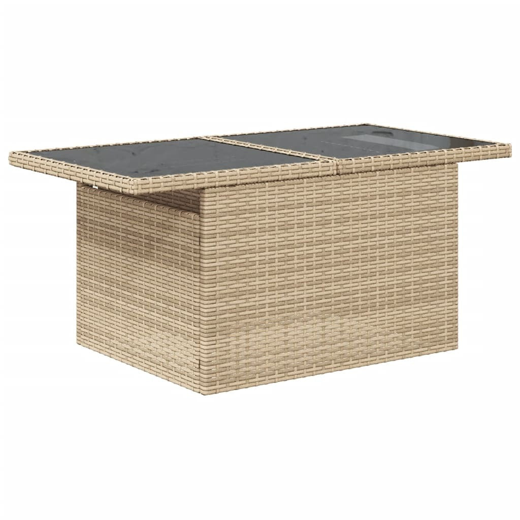 Garden Sofa Set Beige PE rattan Large Modular Garden Sofa Set
