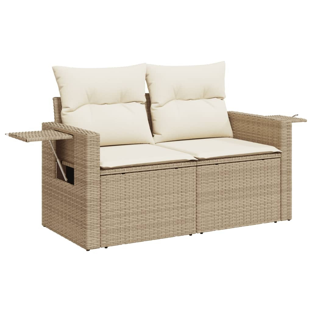 Garden Sofa Set Beige PE rattan Large Modular Garden Sofa Set