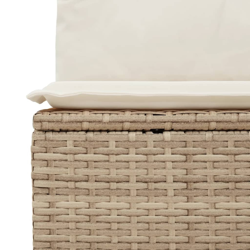 Garden Sofa Set Beige PE rattan Large Modular Garden Sofa Set