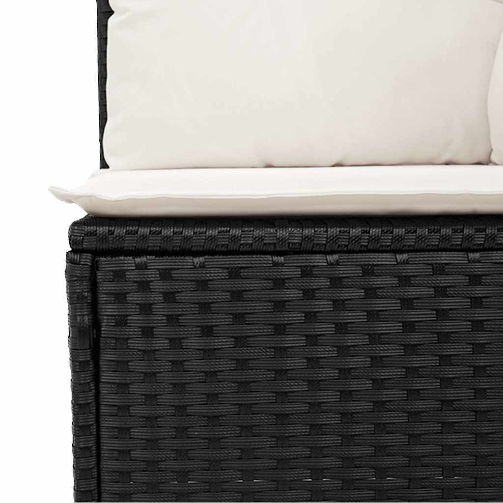 Garden Sofa Set Black PE rattan Large Modular Garden Sofa Set