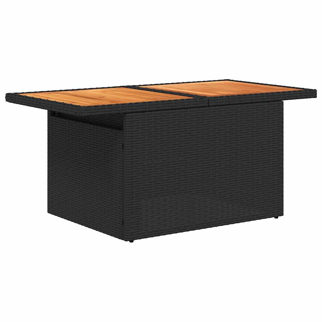 Garden Sofa Set Black PE rattan Modular Modular