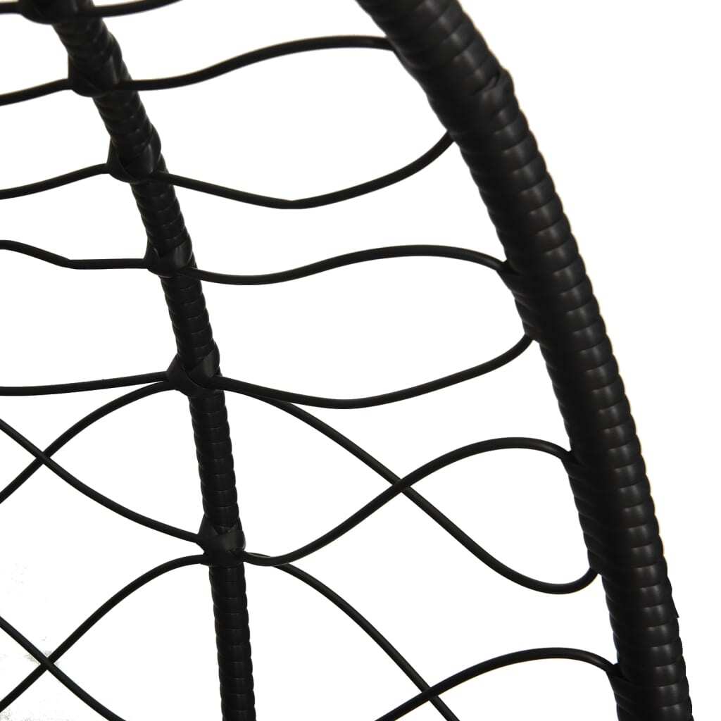 Hanging Egg Chair Anthracite Poly Rattan, Powder-Coated Steel