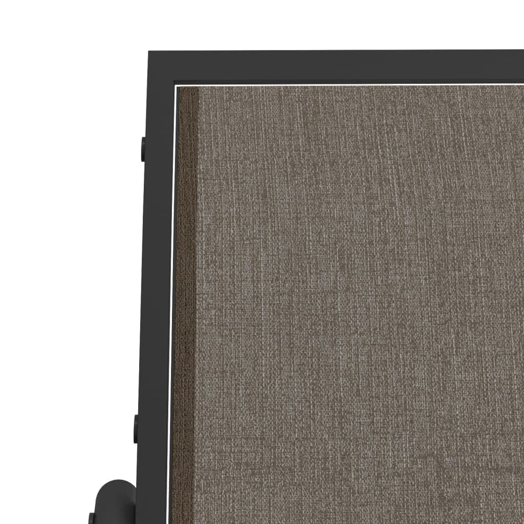 Garden Glider Bench Brown Textilene fabric and Steel Medium