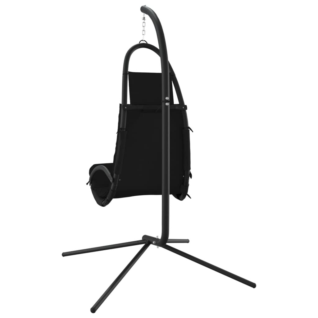Garden Swing Chair Black Oxford Fabric One Size Ergonomic