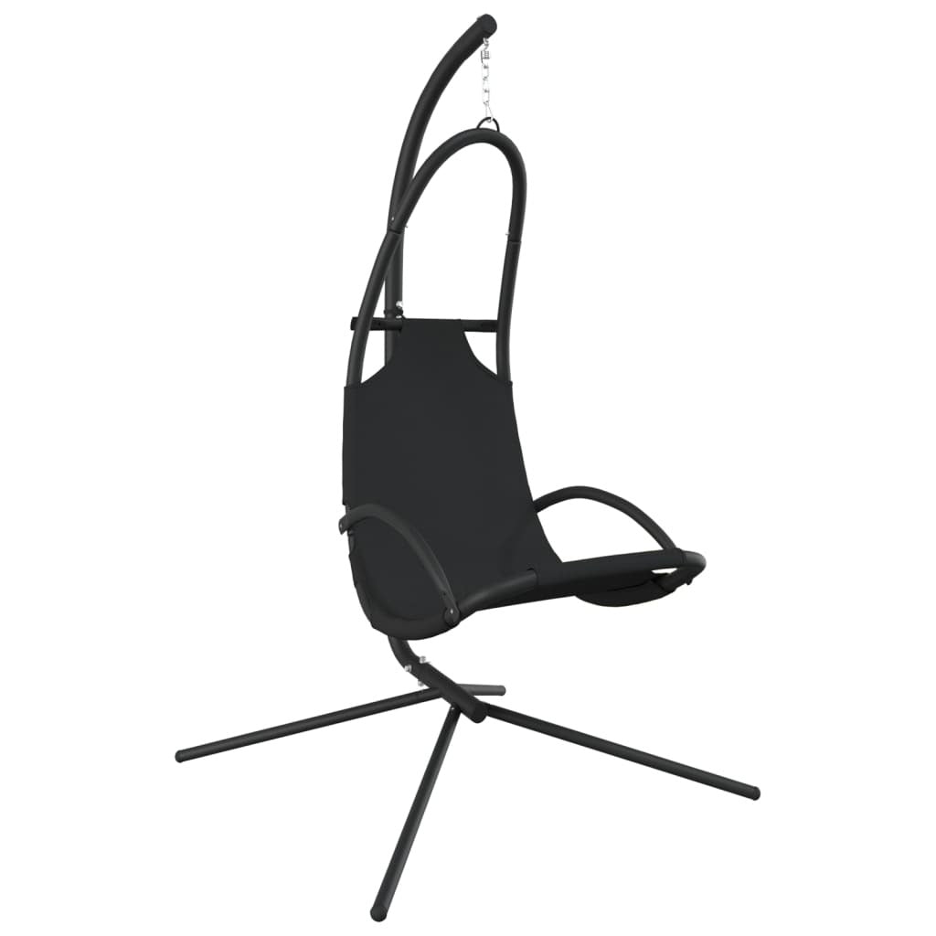 Garden Swing Chair Black Oxford Fabric One Size Ergonomic