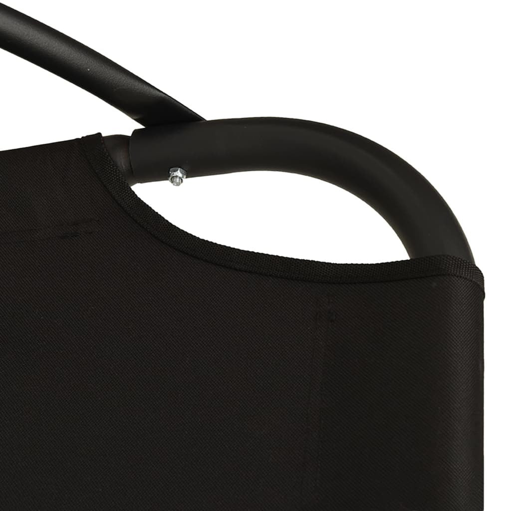 Garden Swing Chair Black Oxford Fabric One Size Ergonomic