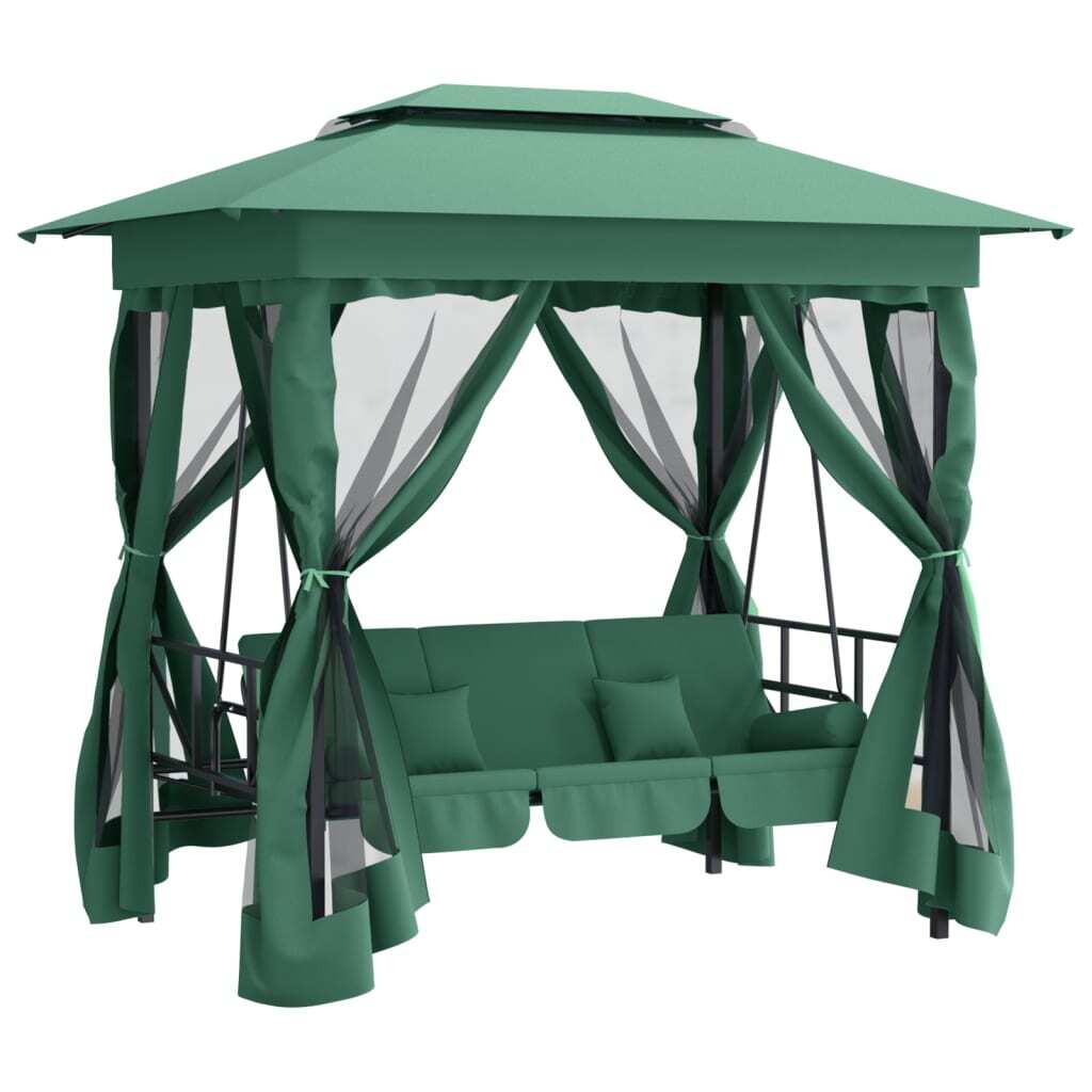 Garden Gazebo Green Powder-coated steel Large