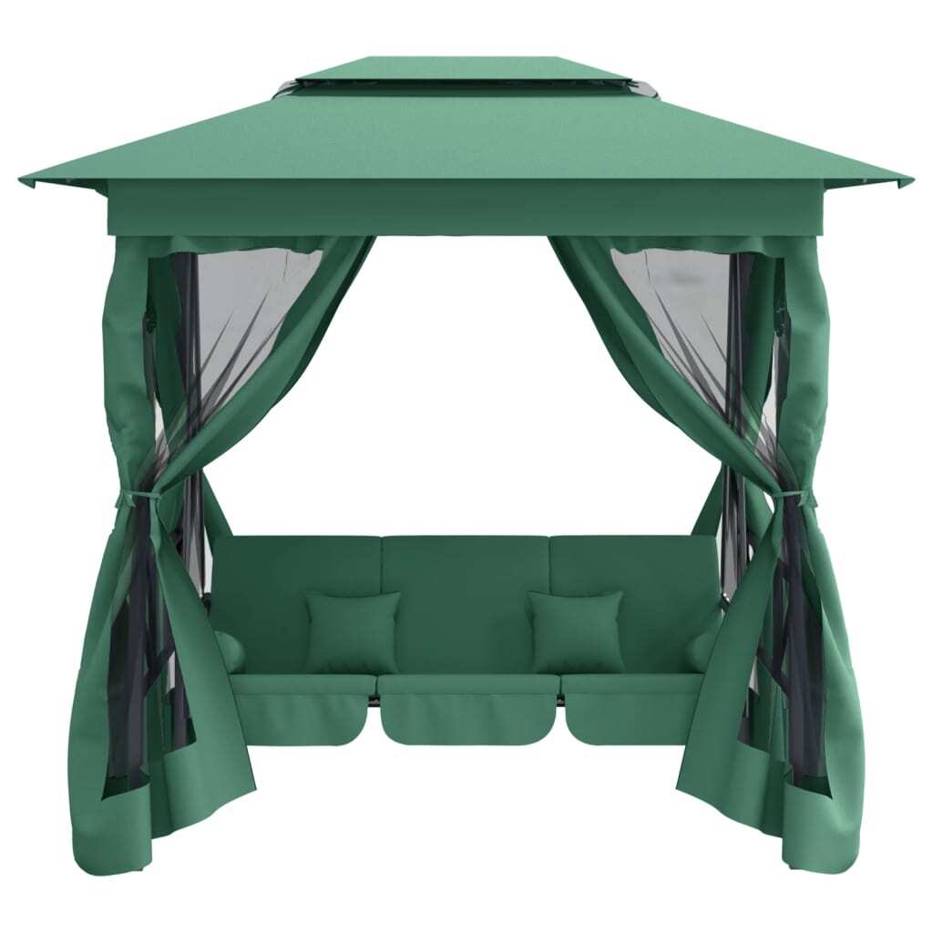 Garden Gazebo Green Powder-coated steel Large