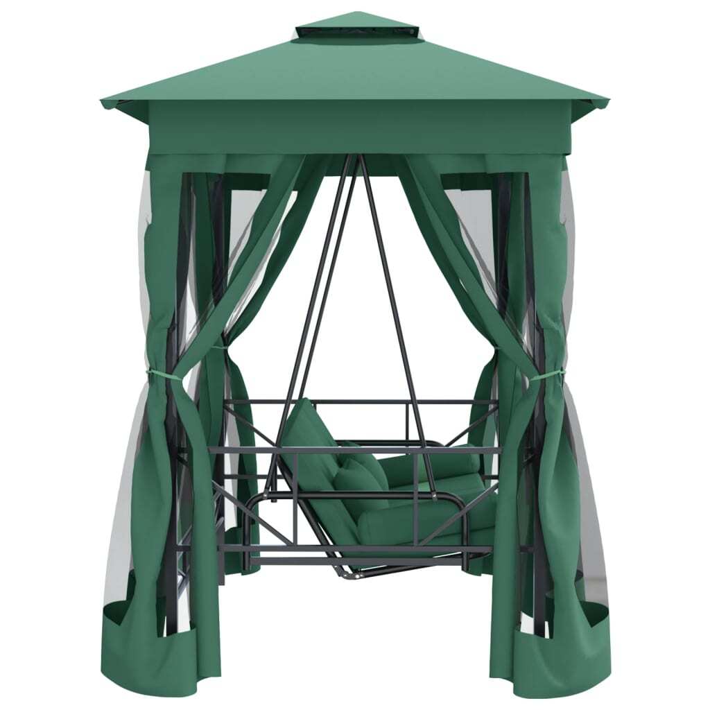 Garden Gazebo Green Powder-coated steel Large