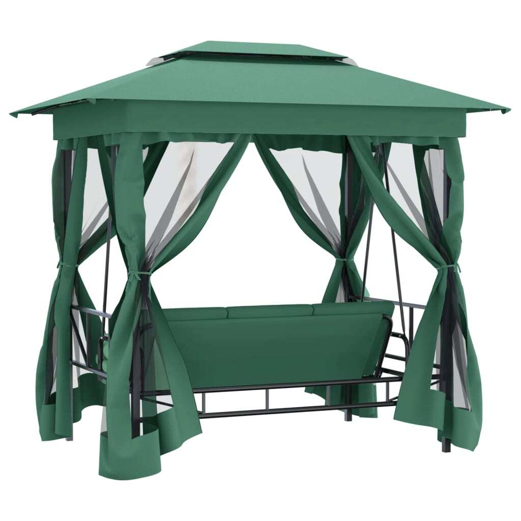 Garden Gazebo Green Powder-coated steel Large
