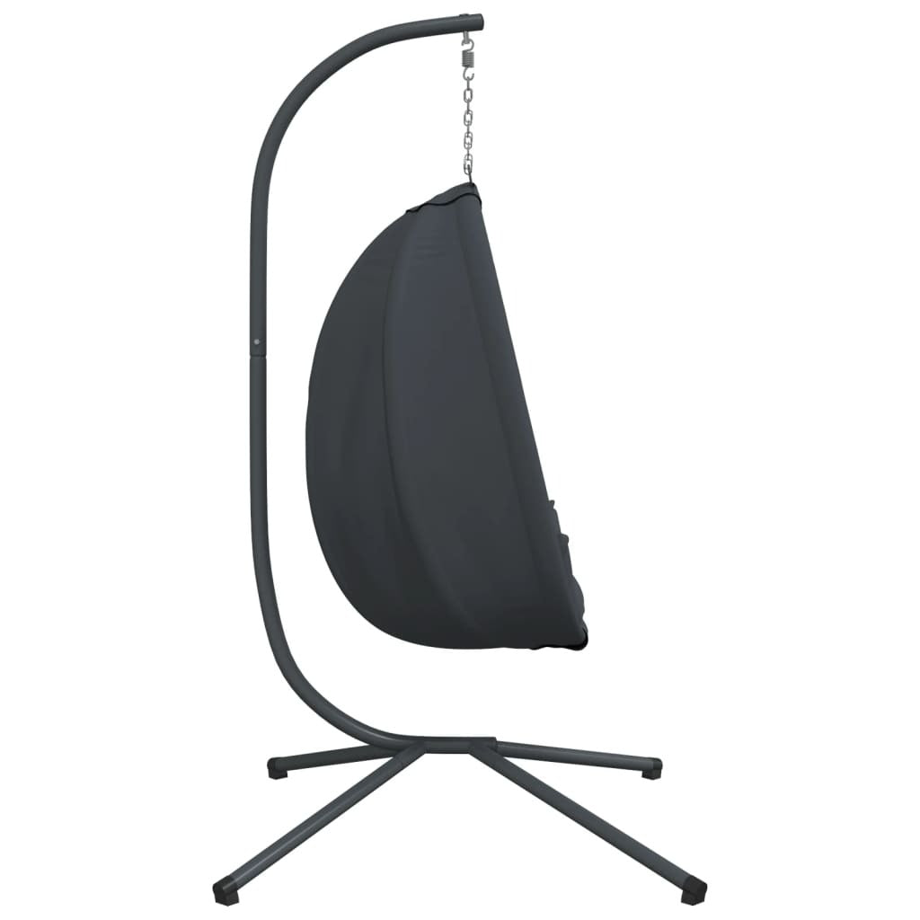 Hanging Egg Chair Anthracite Steel 45.3 x 26.0 x 76.0 in