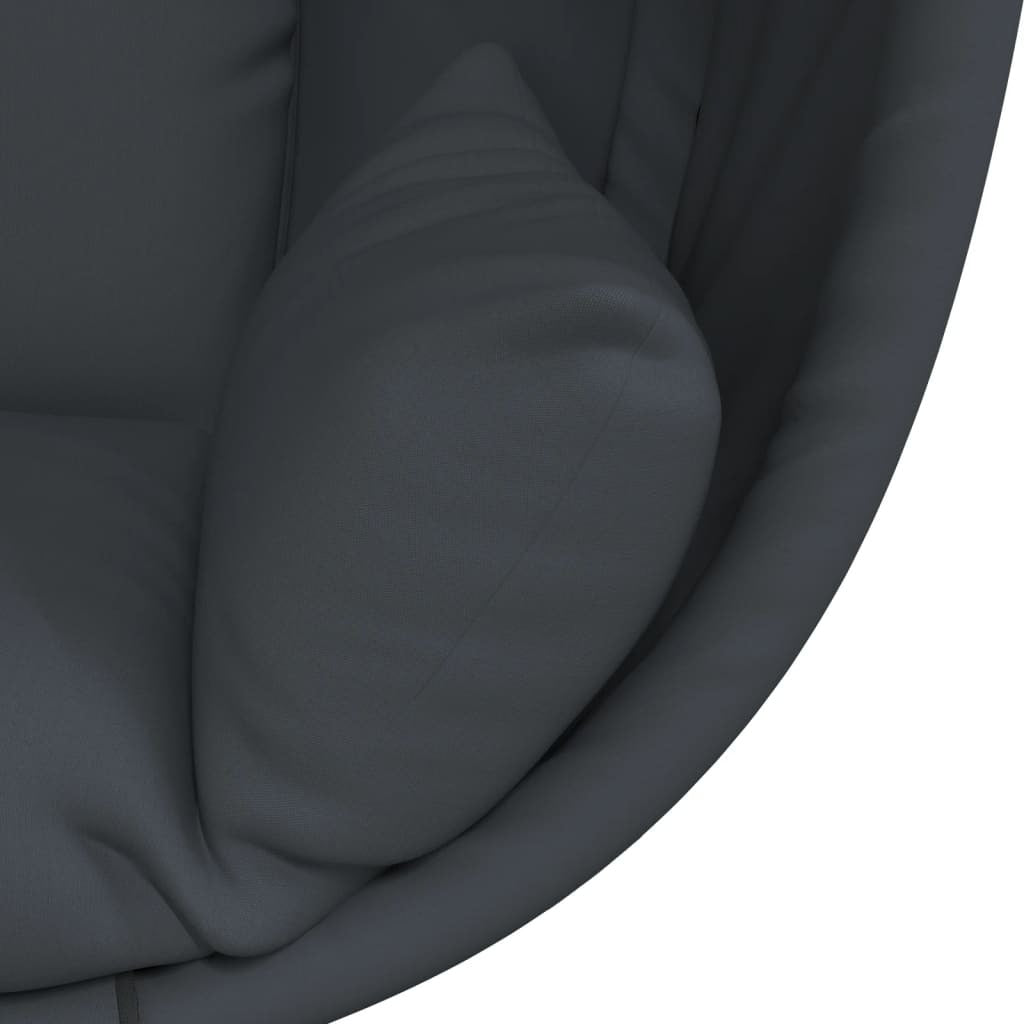 Hanging Egg Chair Anthracite Steel 45.3 x 26.0 x 76.0 in