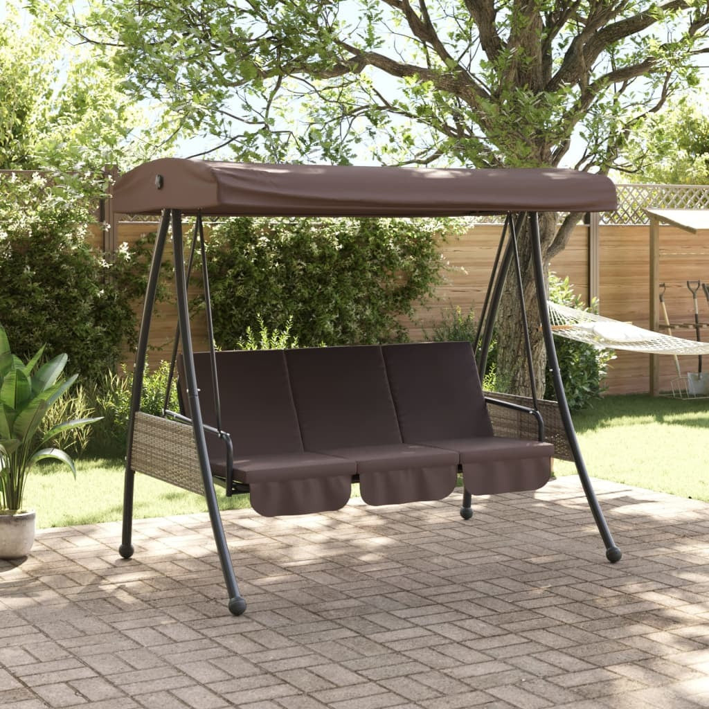 Garden Swing Bench Coffee Brown