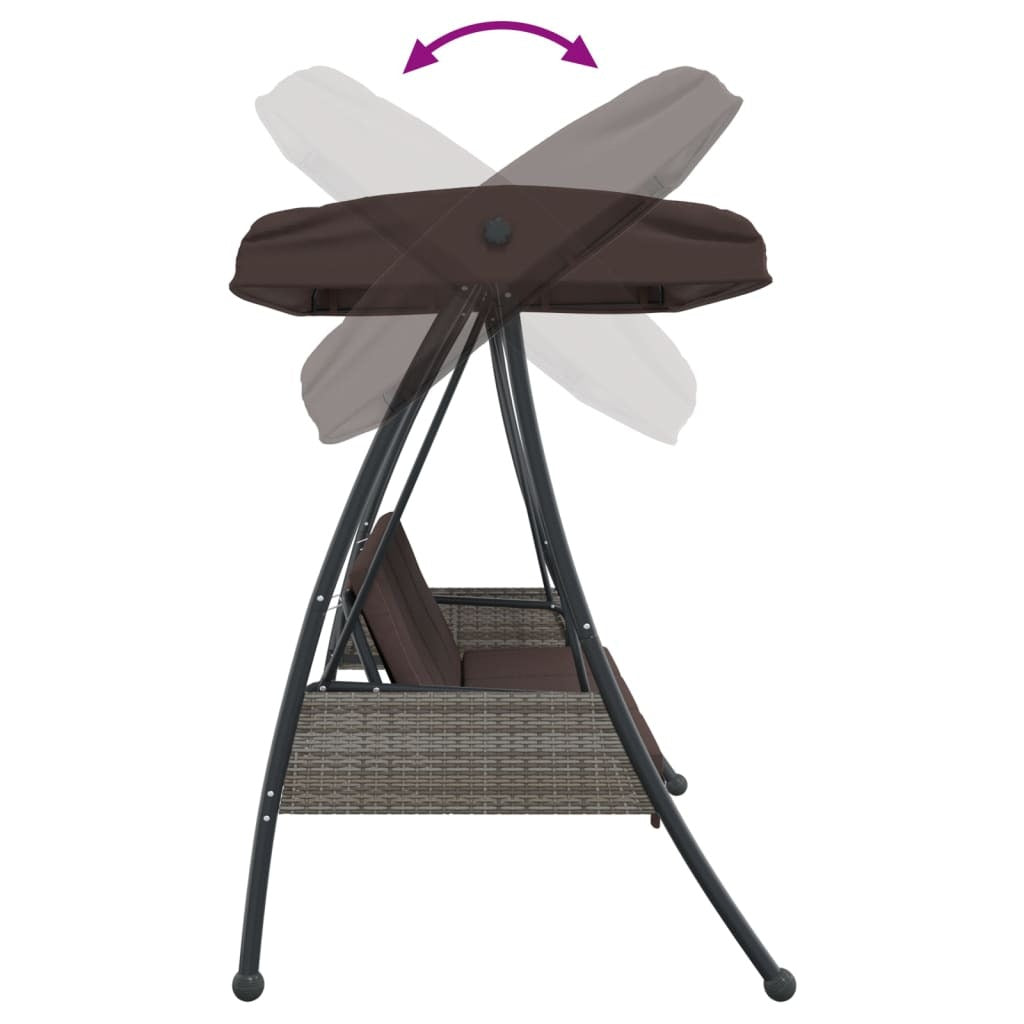 Garden Swing Bench Coffee Brown