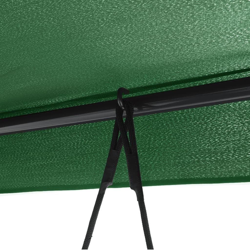 Garden Swing Bench Green Powder-Coated Steel Large