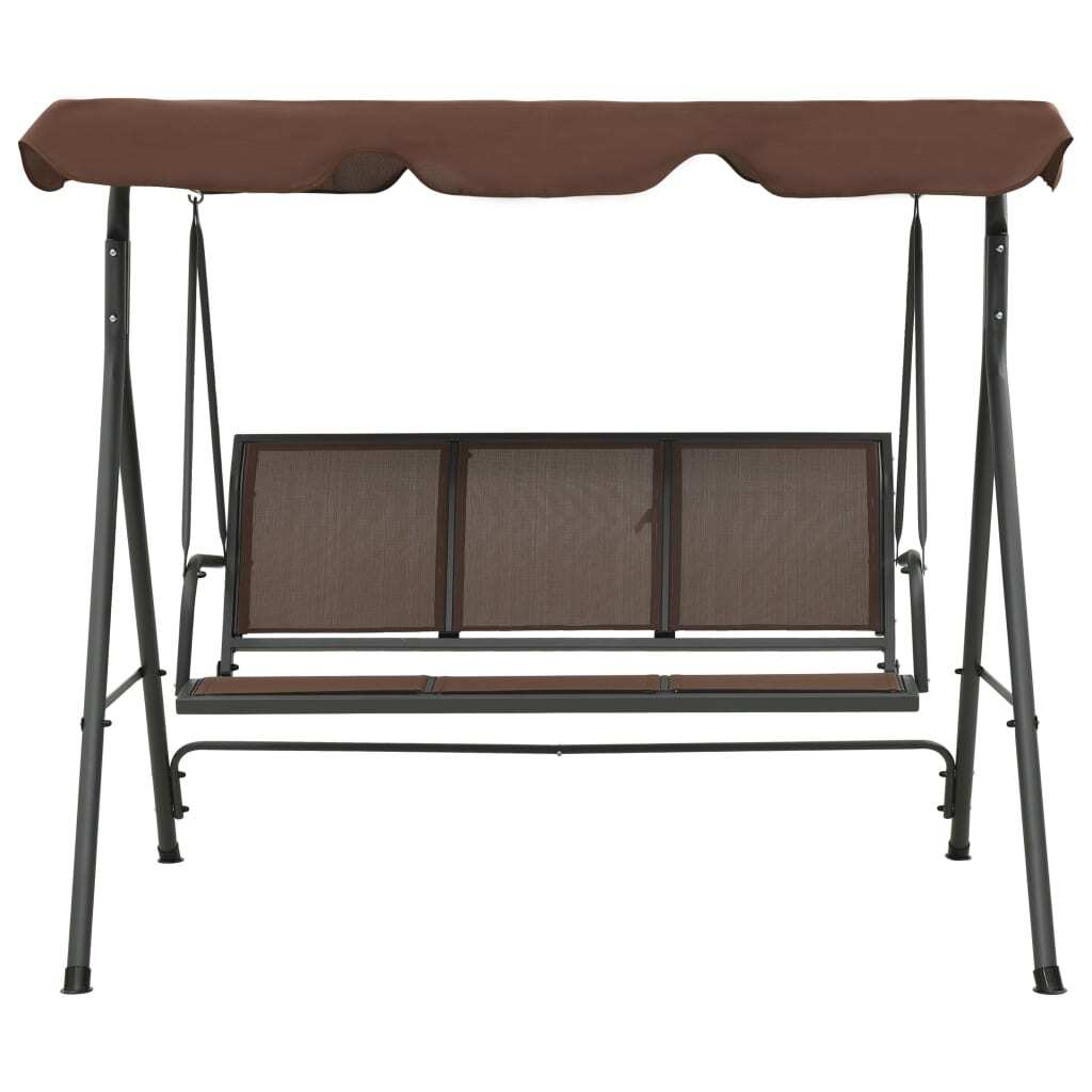 Porch Swing Coffee Powder-coated steel frame Large