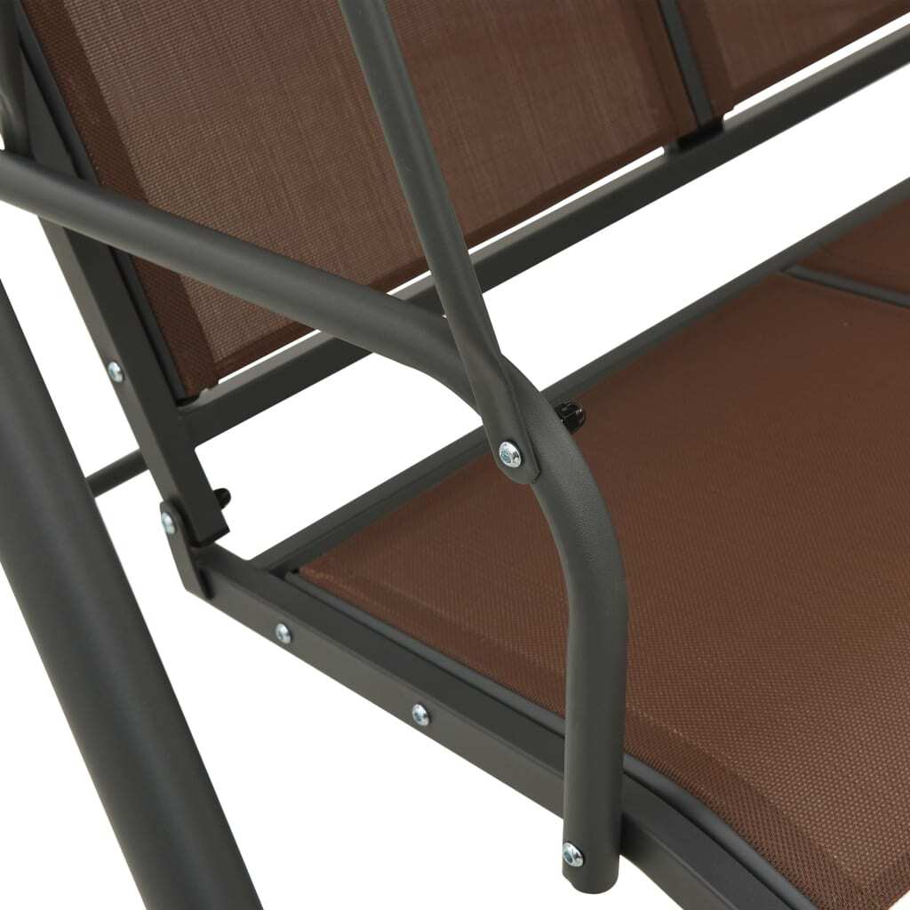 Porch Swing Coffee Powder-coated steel frame Large