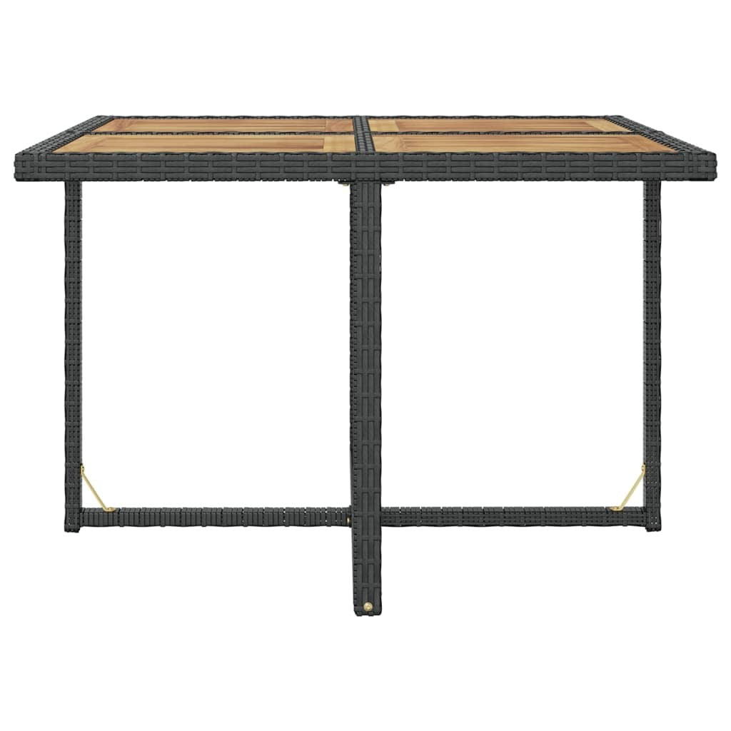 Outdoor Furniture Set Black PE Rattan Large Removable Covers