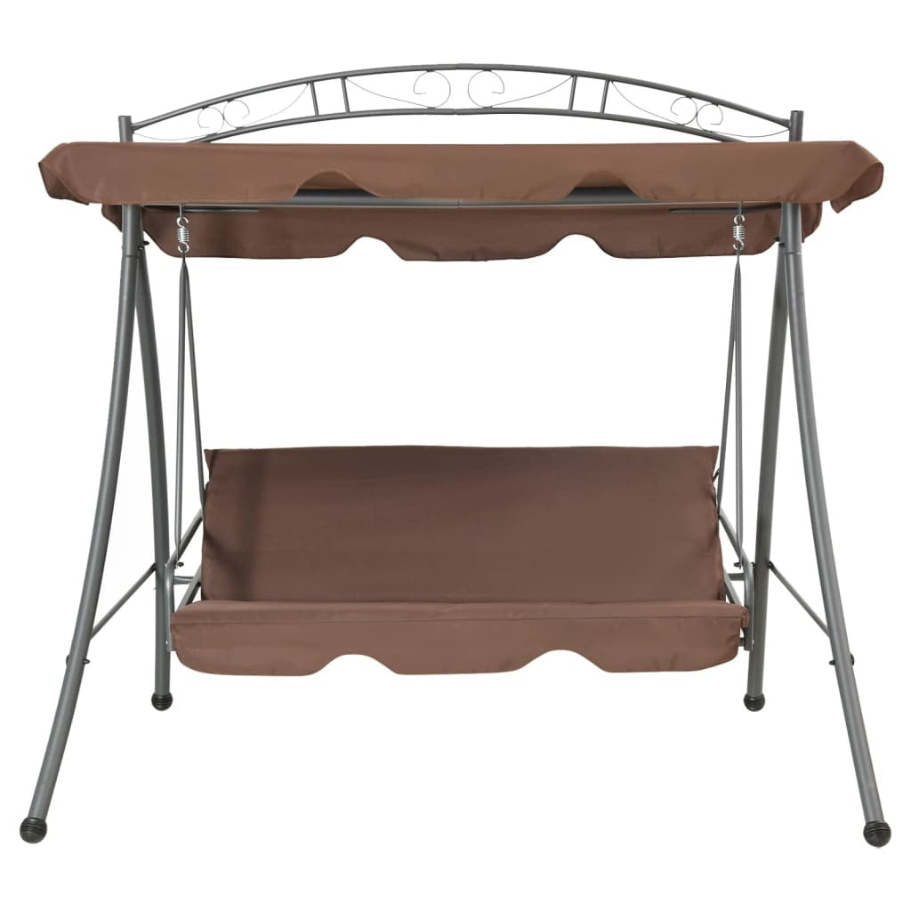 Garden Swing Seat Coffee Powder-coated steel frame Medium