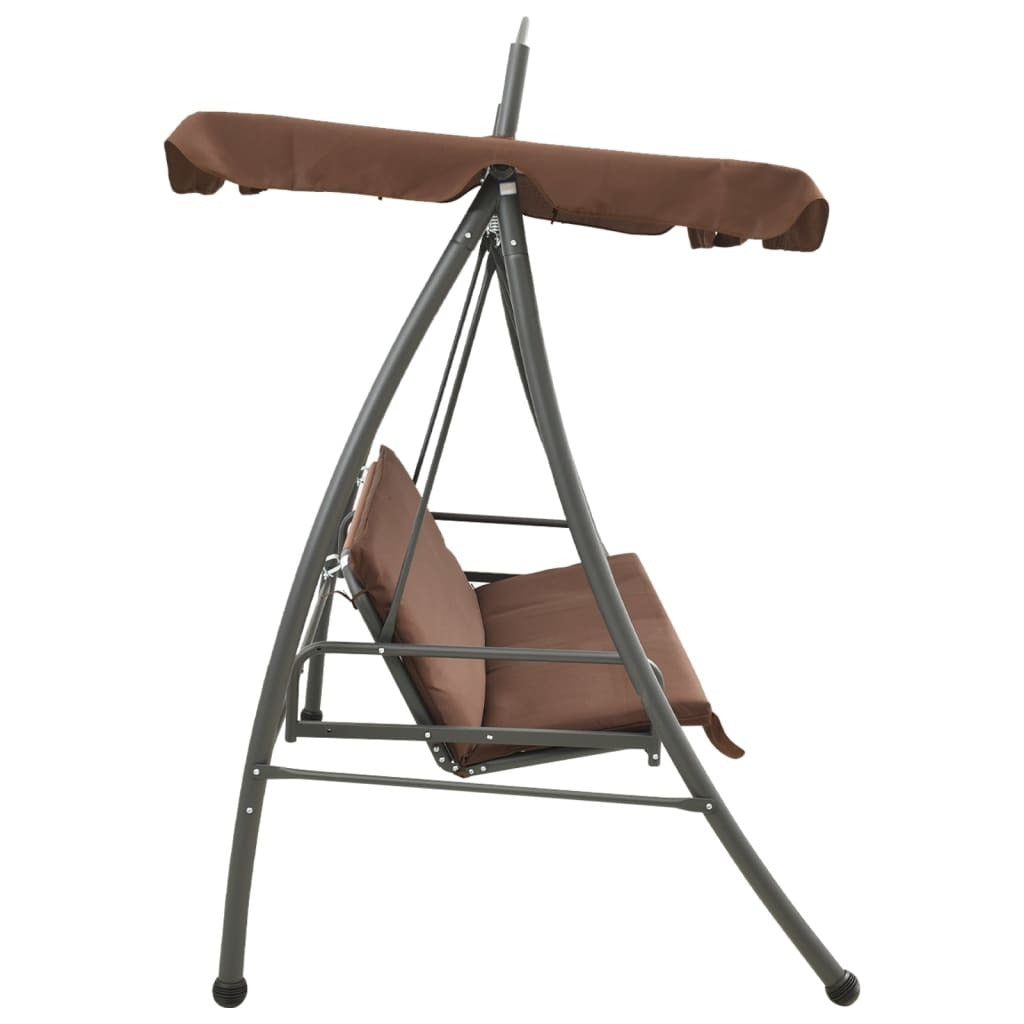Garden Swing Seat Coffee Powder-coated steel frame Medium