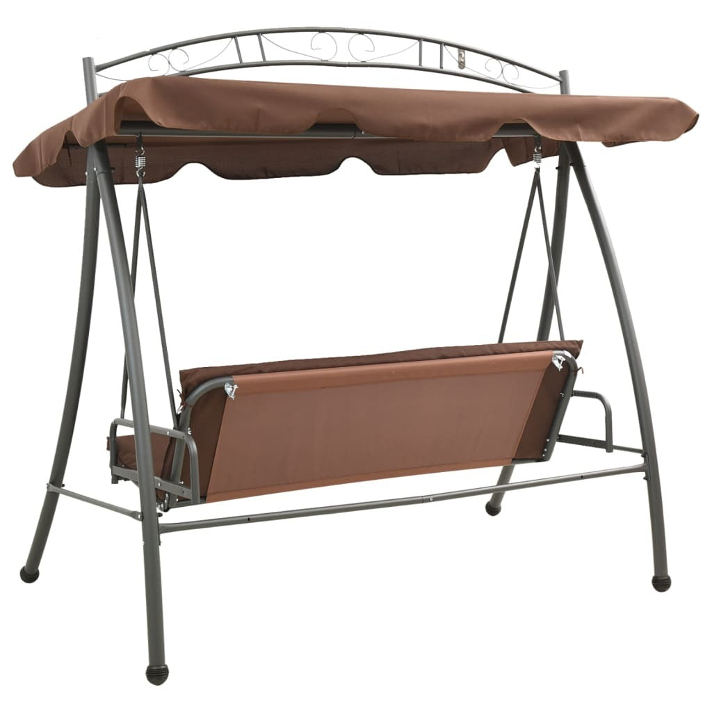 Garden Swing Seat Coffee Powder-coated steel frame Medium
