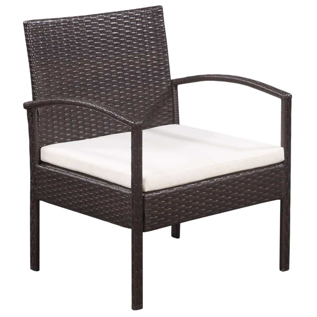 Rattan Sofa Set Brown