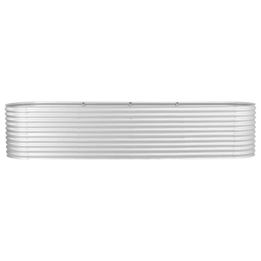 Garden Raised Bed Silver Galvanized Steel Large Tough